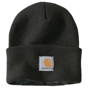 Handcrafted black knit cuffed beanie featuring a stitched logo patch, designed for warmth and durability, ideal for Health & Wellness, Clothing and Accessories, Best Sellers, and Promo Eligible collections.