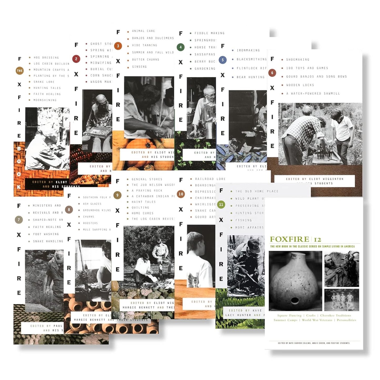 Complete set of handcrafted heritage books featuring Appalachian traditions and skills, ideal for heritage, lifestyle, and best-selling book collections.