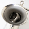 Close-up of a handcrafted stainless steel mounted meat grinder focusing on the wide hopper and inside blade, featured in Kitchen & Food, Specialty Equipment, and Butchering Supplies collections.