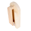 Handcrafted wooden wall broom holder made in the USA, featuring a simple, sturdy design for organized storage, ideal for Home & Decor, Cleaning Utensils, Household Helpers, Amish Made collections.