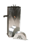 Handcrafted metal water pump with wooden crank handle and protective cover, designed for efficient water drawing, ideal for Appliances, Water Pumps, Shallow Well Pumps, and Best Sellers collections.