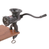 Handcrafted meat grinder with a clamp base and a long handle, made in USA, ideal for Kitchen & Food, Specialty Equipment, Butchering Supplies, USA Made, and Best Sellers collections.