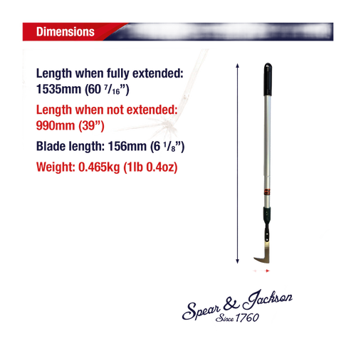 Telescoping garden patio knife with extendable handle up to 60 inches and metal blade for removing weeds and moss from pavers, ideal for Farm, Garden & Tool and Lawncare collections.