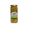 Glass jar of handcrafted pickled asparagus made in USA, perfect for Kitchen & Food, Pantry, and Best Sellers collections, showcasing wholesome Amish Country flavor.