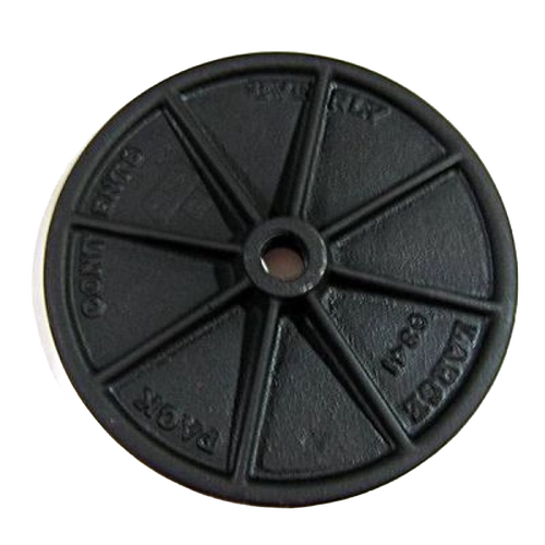 Durable black metal pressing disc handcrafted in USA, designed for use with 8 quart stuffer in Kitchen & Food, Specialty Equipment, Butchering Supplies, USA Made, Best Sellers, and Promo Eligible collections.