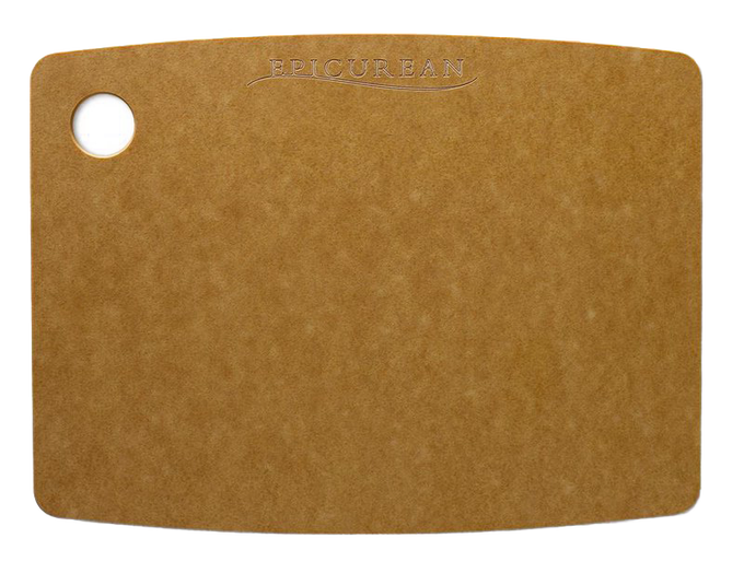 Lightweight, maintenance-free pressed paper cutting board with utility hanging hole, 1/4 inch thick, handcrafted in the USA, featured in Kitchen & Food, Best Sellers, and Food Prep collections.