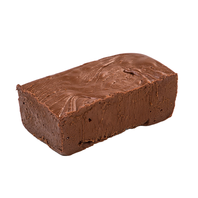 Single handcrafted rich chocolate fudge piece with a smooth, creamy texture, featured in Kitchen & Food, Food, Snacks and Sweets, USA Made, Best Sellers, and Promo Eligible collections.