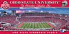 Panoramic 1000-piece puzzle featuring a detailed aerial view of Ohio State University’s Horseshoe Stadium at sunset, perfect for Toys, Books & Games and Puzzles collections.