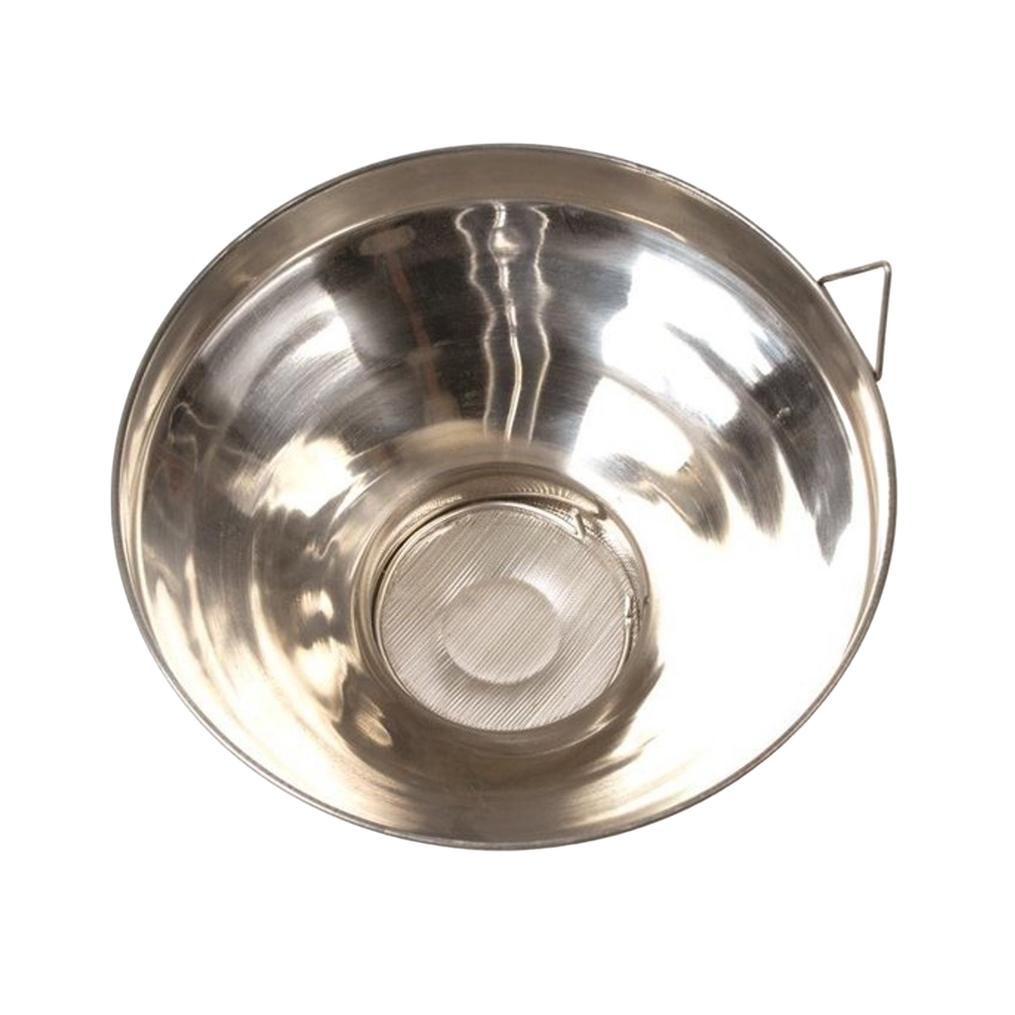 Handcrafted large stainless steel milk strainer with fine mesh screen and locking handle, made from durable 304 grade steel, ideal for Farm, Garden & Tool, Animal Care, Best Sellers, and Promo Eligible collections.