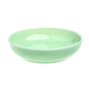 Handcrafted green glass bowl with smooth finish, made in USA, ideal for kitchen and dining use, featured in Kitchen & Food, Dinnerware, and USA Made collections.