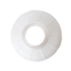 White glass oil lamp shade with subtle ribbed detailing radiating from the center opening, suitable for Lamps & Lighting, Parts and Accessories, Lamp Shades, and Best Sellers collections.