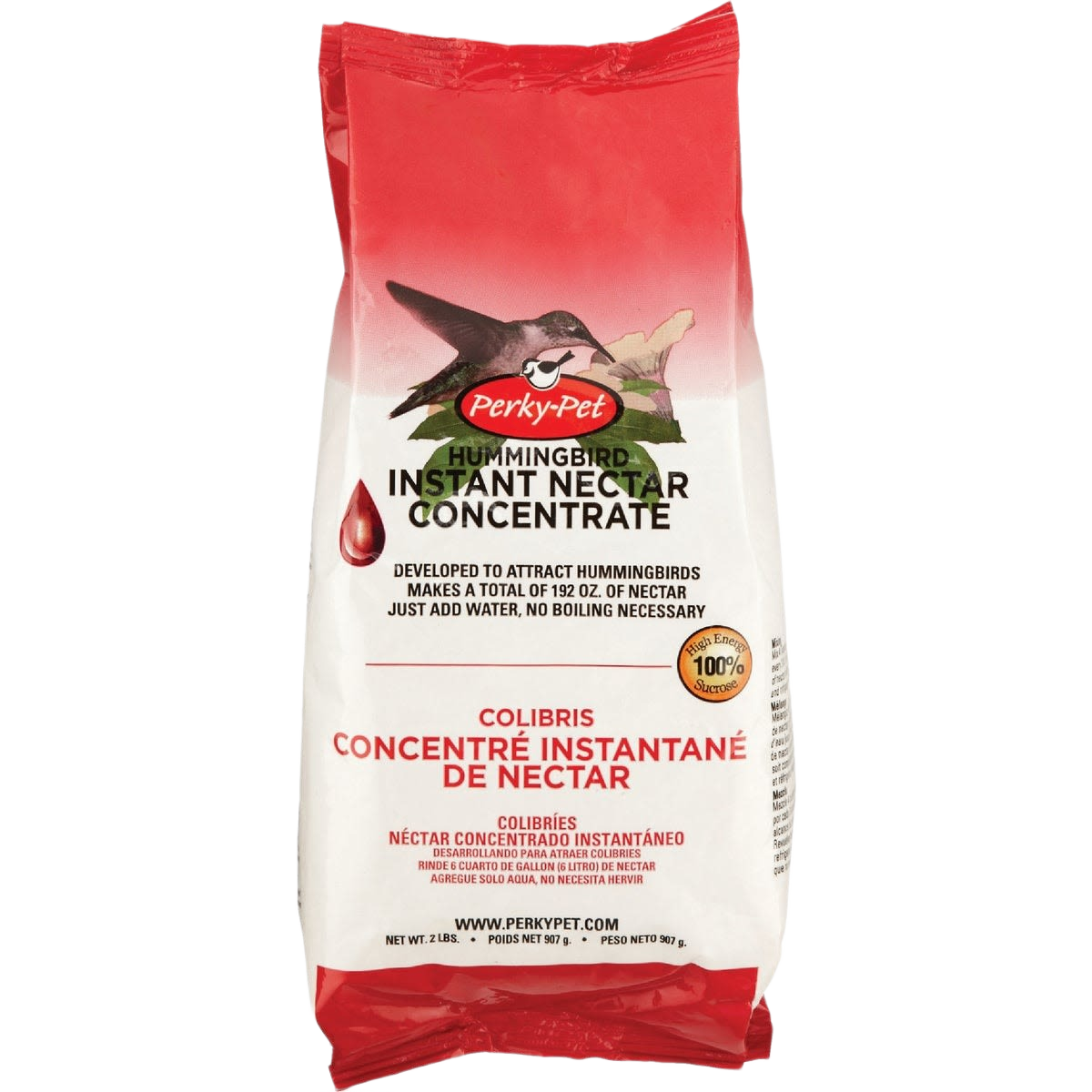 Package of instant nectar concentrate with red and white design featuring a hummingbird image, suitable for farm, garden & tool, animal care, best sellers, and promo eligible collections.
