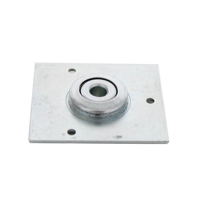 Handcrafted metal replacement ball bearing mounted on a square plate, designed for farm and garden pest control tools, featured in Best Sellers and Promo Eligible collections.