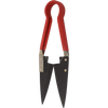 Handcrafted compact topiary shears with carbon steel blades and red handles, designed for precise pruning in tight spaces, ideal for Farm, Garden & Tool and Lawncare collections.