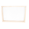 Handmade wooden 8-frame candy board feeder with wire mesh, Amish made in the USA, designed for beekeeping and hive moisture control, featured in farm and garden supplies.