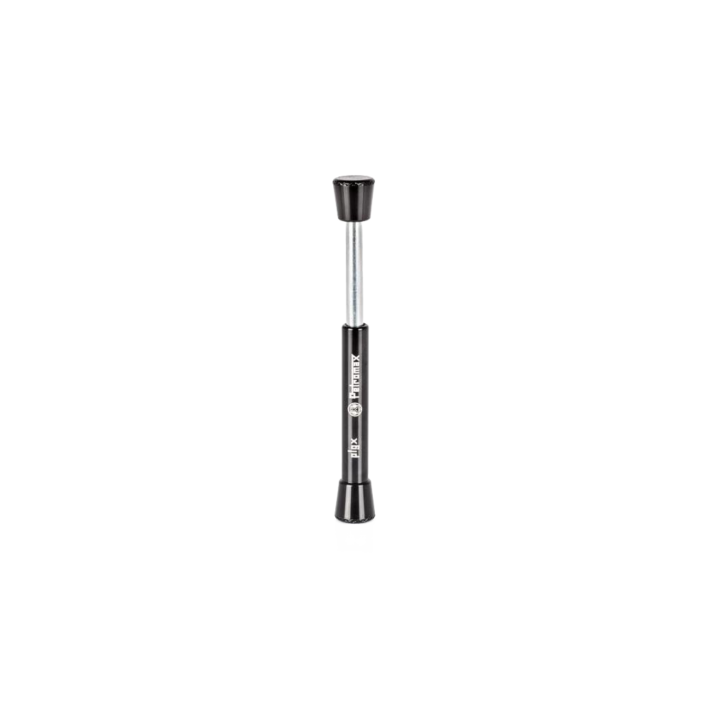 Petromax fire plunger with black metal casing and steel rod, designed for reliable fire starting in camping, emergency supplies, farm, garden, and tool collections.
