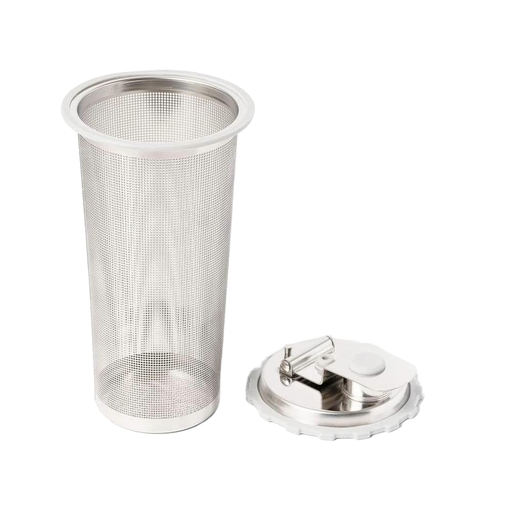 Stainless steel fine mesh coffee and tea infuser with wide mouth lid, designed for easy brewing in mason jars, part of Kitchen & Food and Brewing Coffee and Tea collections.