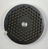 Handcrafted optional chopper plate with concentric circular holes for meat grinding, made in USA, suitable for Kitchen & Food, Specialty Equipment, Butchering Supplies, USA Made, Best Sellers, Promo Eligible collections.