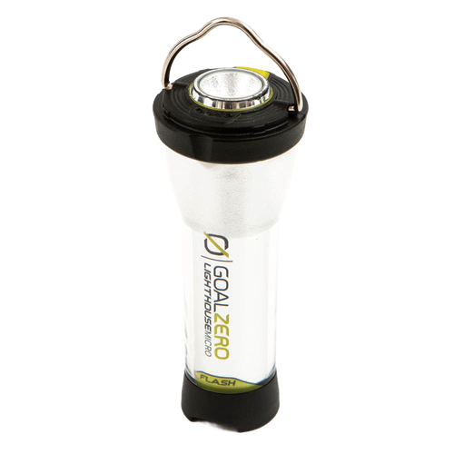 Compact rechargeable flashlight and lantern combination with sturdy handle, designed for emergency use and outdoor activities, featured in Lamps & Lighting and Emergency Supplies collections.