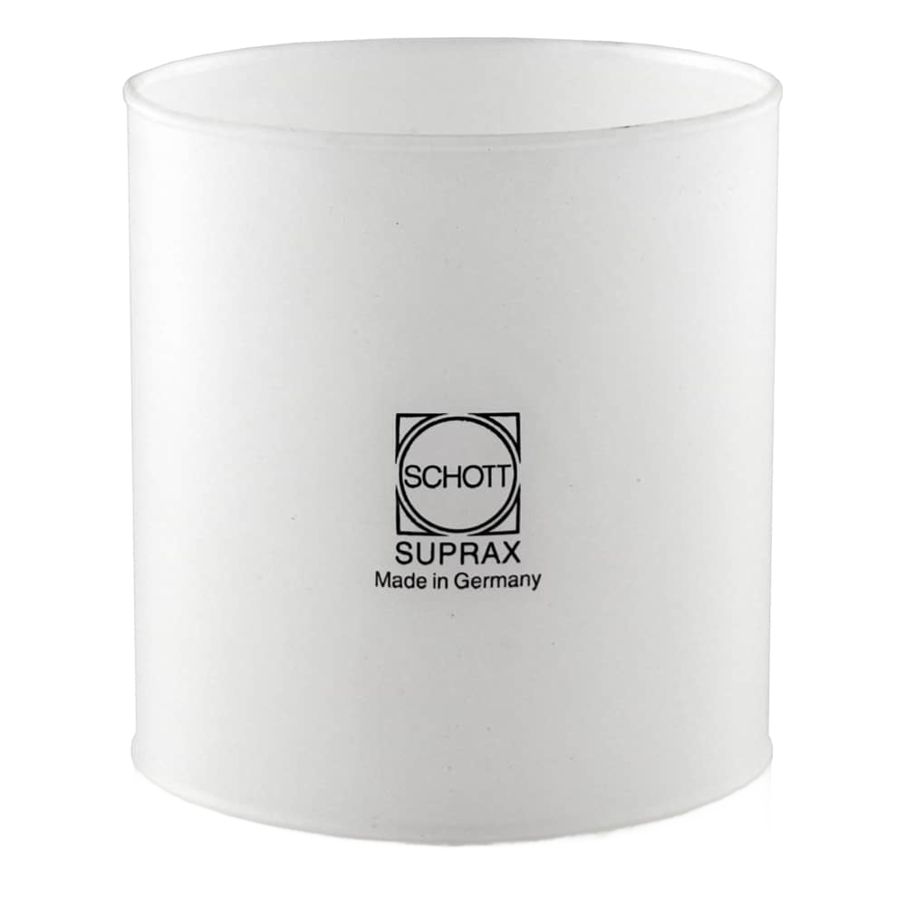 High-temperature resistant borosilicate glass globe from Schott for pressure lamps, designed for durability and heat tolerance, featured in Lamps & Lighting and Parts and Accessories collections.