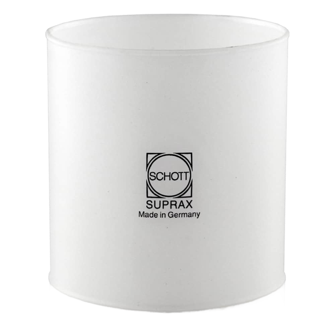 High-temperature resistant borosilicate glass globe from Schott for pressure lamps, designed for durability and heat tolerance, featured in Lamps & Lighting and Parts and Accessories collections.