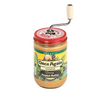Classic peanut butter stirrer with molded plastic knob attached to a jar of creamy organic peanut butter, designed to prevent oily messes, ideal for Kitchen & Food and USA Made collections.
