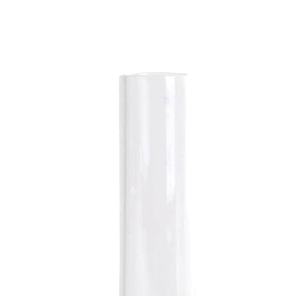 Clear glass lamp chimney with a narrow base and subtle bulge, handcrafted for use in Lamps & Lighting, Chimneys and Globes, Parts and Accessories, and Best Sellers collections.