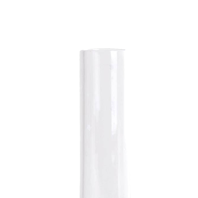 Clear glass lamp chimney with a narrow base and subtle bulge, handcrafted for use in Lamps & Lighting, Chimneys and Globes, Parts and Accessories, and Best Sellers collections.