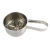 Stainless steel vintage-style flour sifter with easy one-handed operation, dishwasher safe, designed for Kitchen & Food, Bakeware, and Cooking Helpers collections.