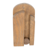 Handcrafted wooden wall-mounted broom holder with a sliding ball mechanism, made in the USA by Amish artisans, ideal for Home & Decor and Household Helpers collections.