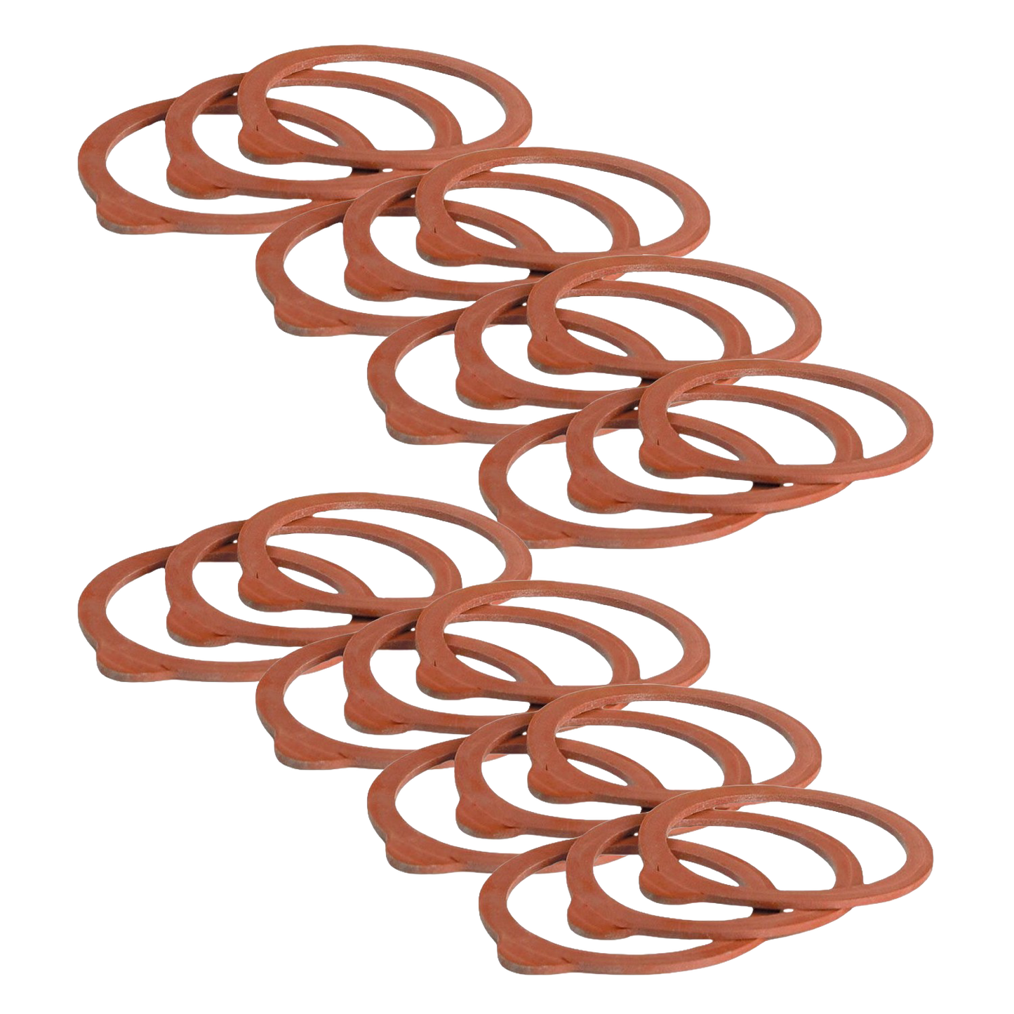 Set of natural ochre rubber gaskets crafted for canning jars, compatible with standard and wide-mouth sizes, ideal for Kitchen & Food, Food Preservation, and Canning collections.