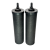 Pair of black synthetic water filter elements designed for Berkey systems, ideal for Appliances, Water Heating and Treatment, and Best Sellers collections.