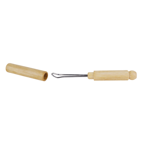 Handcrafted reusable ear cleaning tool with a smooth wooden handle and stainless steel loop, designed for gentle wax removal in Health & Wellness, Grooming and Personal Hygiene, Best Sellers, and Promo Eligible collections.