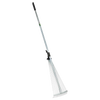 Adjustable garden rake with 15 steel tines and black rubber grips, expanding from 7 to 25 inches wide for efficient leaf raking and compact storage, ideal for Farm, Garden & Tool and Lawncare collections.