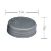 Gray flip-top Mason jar lid designed for regular-mouth jars, featuring an airtight seal and compact 3-inch diameter, suitable for Kitchen & Food, Kitchen Gadgets, and USA Made collections.