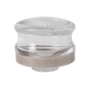 Clear glass percolator top with a silver metal band, designed for a secure fit, suitable for brewing coffee and tea, featured in Kitchen & Food and Best Sellers collections.