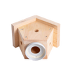 Handcrafted Amish made pine wood bee trap with glass jar opening, designed for outdoor pest control to attract carpenter bees, part of Farm, Garden & Tool and USA Made collections.