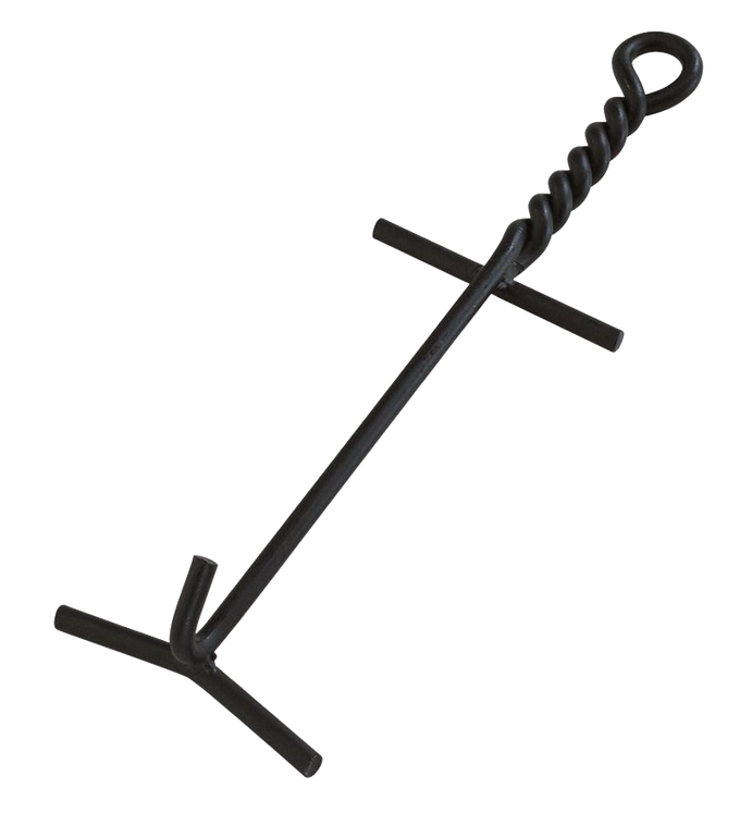 Durable lid lifter crafted from 9mm heavy steel with high temperature black finish, designed for safely lifting camp and dutch oven lids, ideal for Farm, Garden & Tool and Camping collections.
