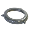 Close-up of a sturdy metal ring with protruding tabs, designed as a replacement part for kitchen grinders, featured in Specialty Equipment, Butchering Supplies, and USA Made collections.