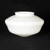 Classic early 20th century schoolhouse pendant light shade in smooth white glass, handcrafted for vintage-inspired lamps, featured in Lamps & Lighting and Lamp Shades collections.