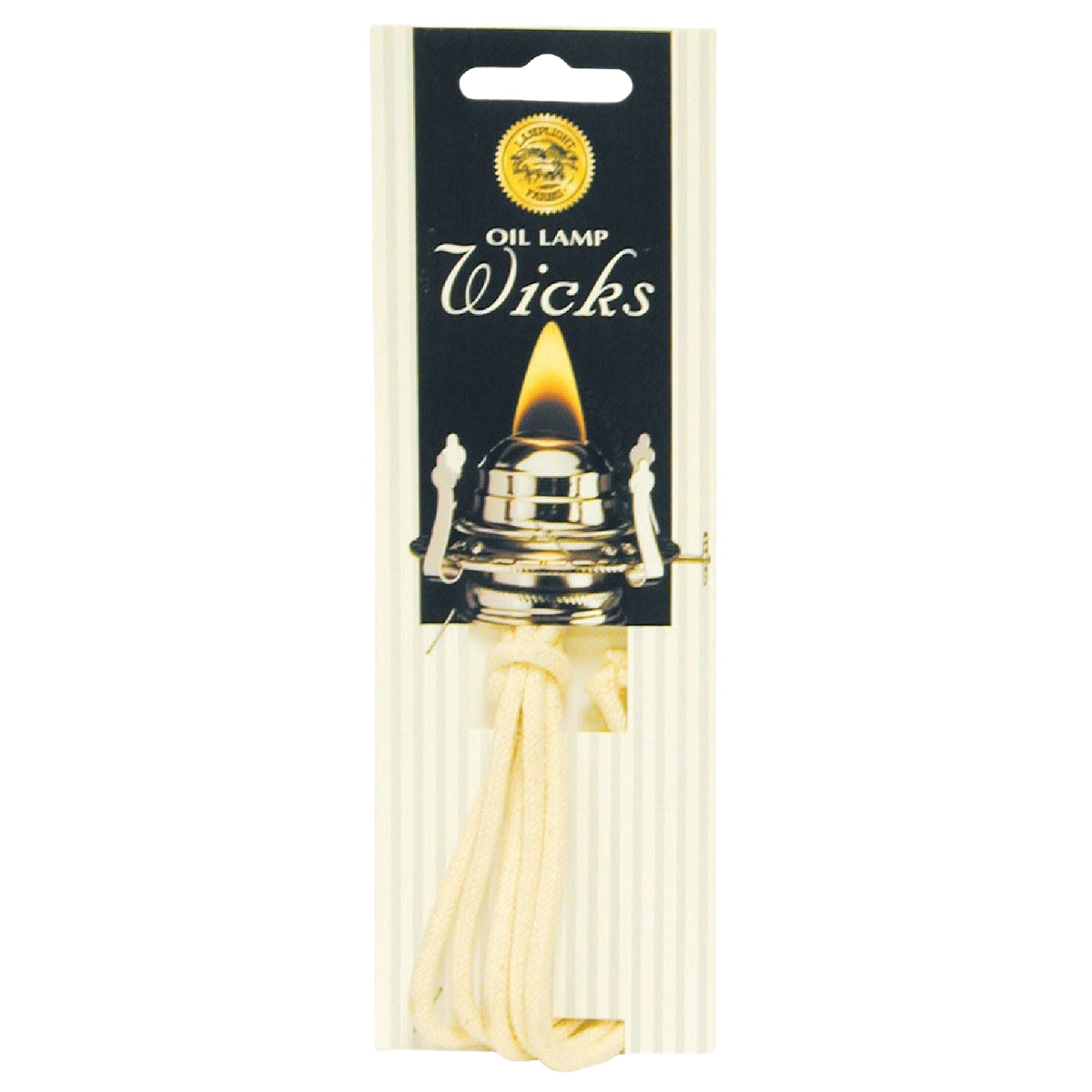 Pack of five 1/8 inch solid round oil lamp wicks displayed in branded packaging, suitable for miniature lamps in Lamps & Lighting, Parts and Accessories, and Wicks and Mantles collections.