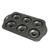 Durable nonstick donut pan with six 3-1/2-inch cavities for healthier, low-fat baking, featured in Kitchen & Food, Cookware, Baking Supplies, Kitchen Gadgets, and Best Sellers collections.