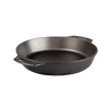Cast iron skillet with dual handles, naturally seasoned for even heating, part of Kitchen & Food, Cookware, Cast Iron, USA Made, Best Sellers, and Promo Eligible collections.