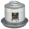 Galvanized double wall chicken waterer holding 2 gallons with a raised lid handle, designed for long-lasting use in farm, garden & tool, animal care, and USA made collections.