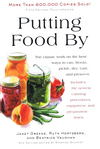 Cover illustration featuring three glass jars filled with preserved fruits and vegetables alongside fresh produce, representing traditional canning and preserving methods for home and garden enthusiasts.