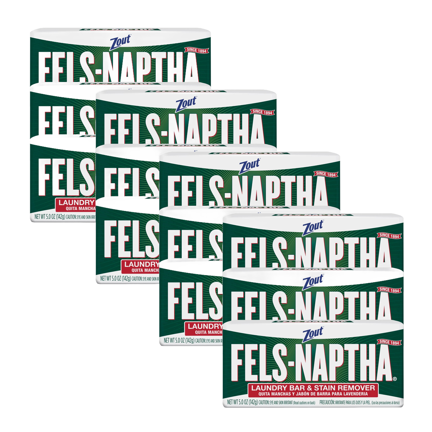 Stack of Fels-Naptha laundry bars in green and white packaging, handcrafted quality made in USA, featured in Home & Decor, Soaps and Soapmaking, Laundry Supplies, Best Sellers, and Promo Eligible collections.