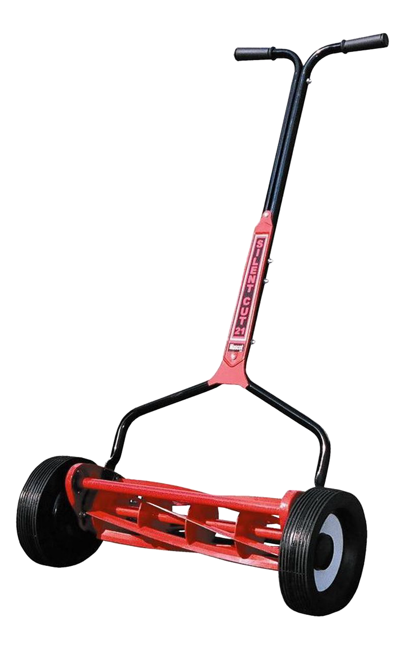 Handcrafted silent cut reel mower with six heat-treated blades, ergonomic handle, and durable wheels, perfect for Farm, Garden & Tool, Lawncare, Best Sellers, and Promo Eligible collections.