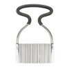 Vintage-style crinkle cutter with stainless steel blade and black silicone grip handle, designed for Kitchen & Food, Food Prep, Choppers and Cutters, and Kitchen Gadgets collections.