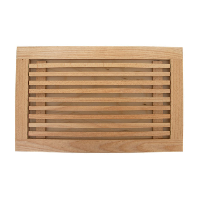 German-Made Bread Board with Crumb Tray – 16"x10"