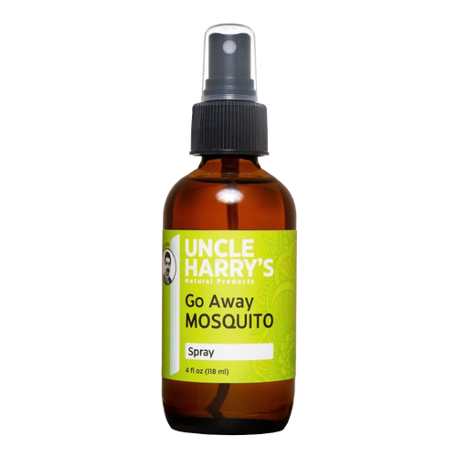 Amber glass spray bottle of natural mosquito repellent with essential oils blend, handcrafted in USA, perfect for Farm, Garden & Tool, Camping, and Best Sellers collections.